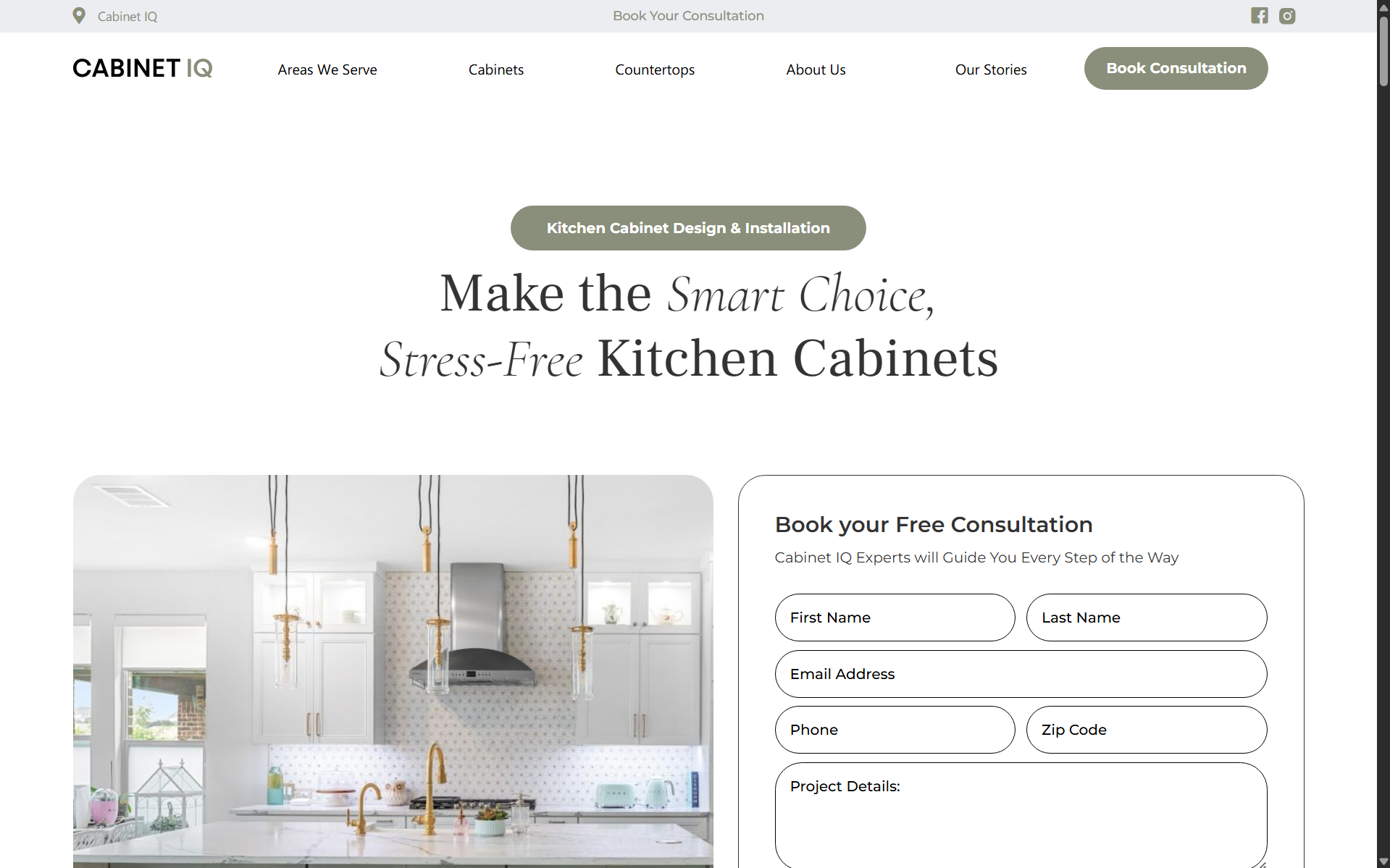 Cabinet IQ homepage screenshot